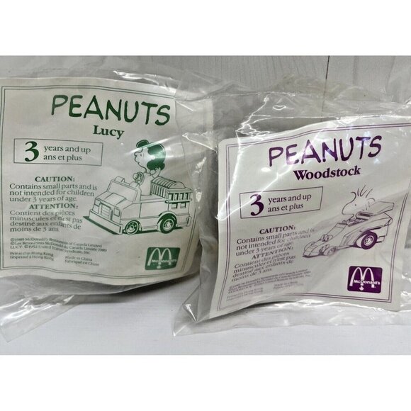 Vintage McDonald's Peanuts Happy Meal Toys 3 NIP & 5 Used Lucy Snoopy  1989 1994 - Picture 2 of 16